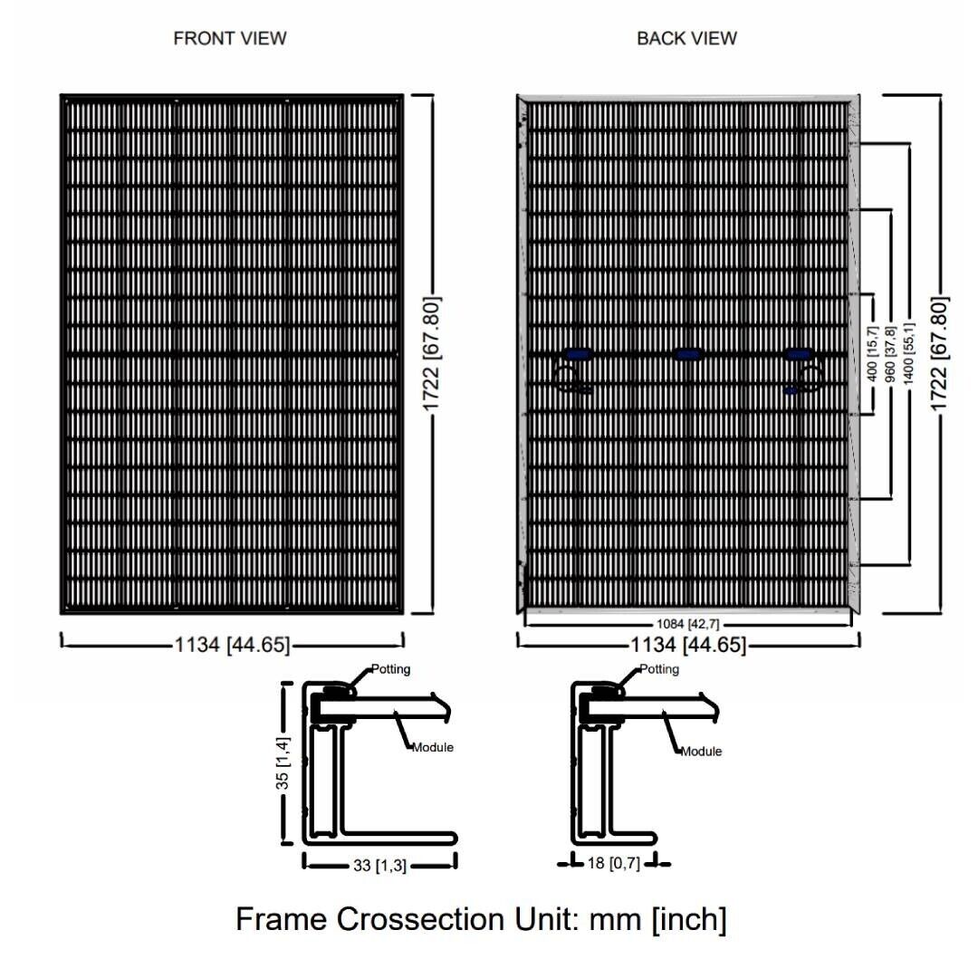 CW Energy Bifacial Perc Monocrystalline 410W Solar Panel (Pallet of 35)
